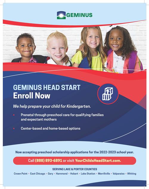 Geminus Head Start Enroll Now 888-893-6891